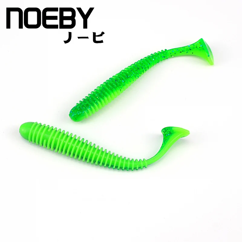 NOEBY 8 шт./лот мягкие приманки 45 мм/0 6 г т-хвост рыболовные Червячные для плавания