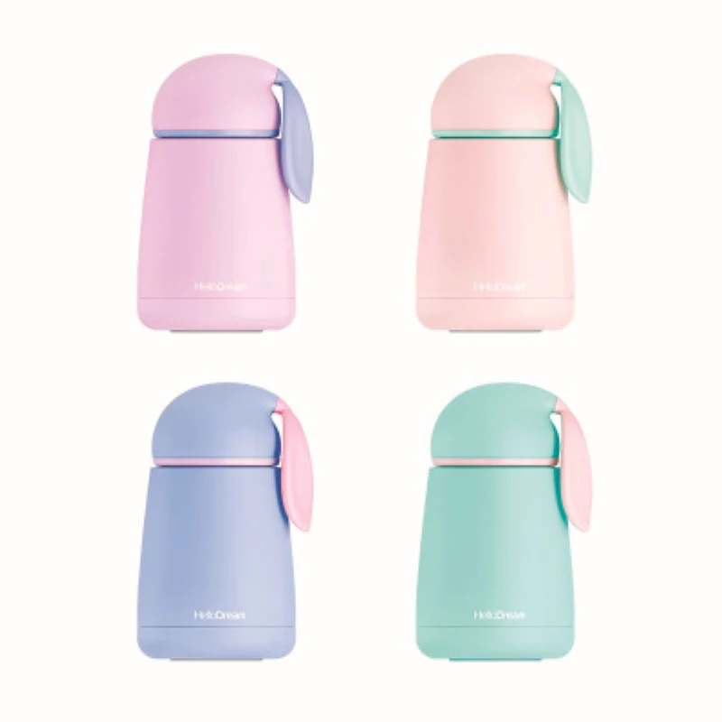 

300ml Creative Rabbit Ears Double Layer Vacuum Flasks Thermos Bottle Stainless Steel Leak Proof Kids Direct Drinking Thermo Mug