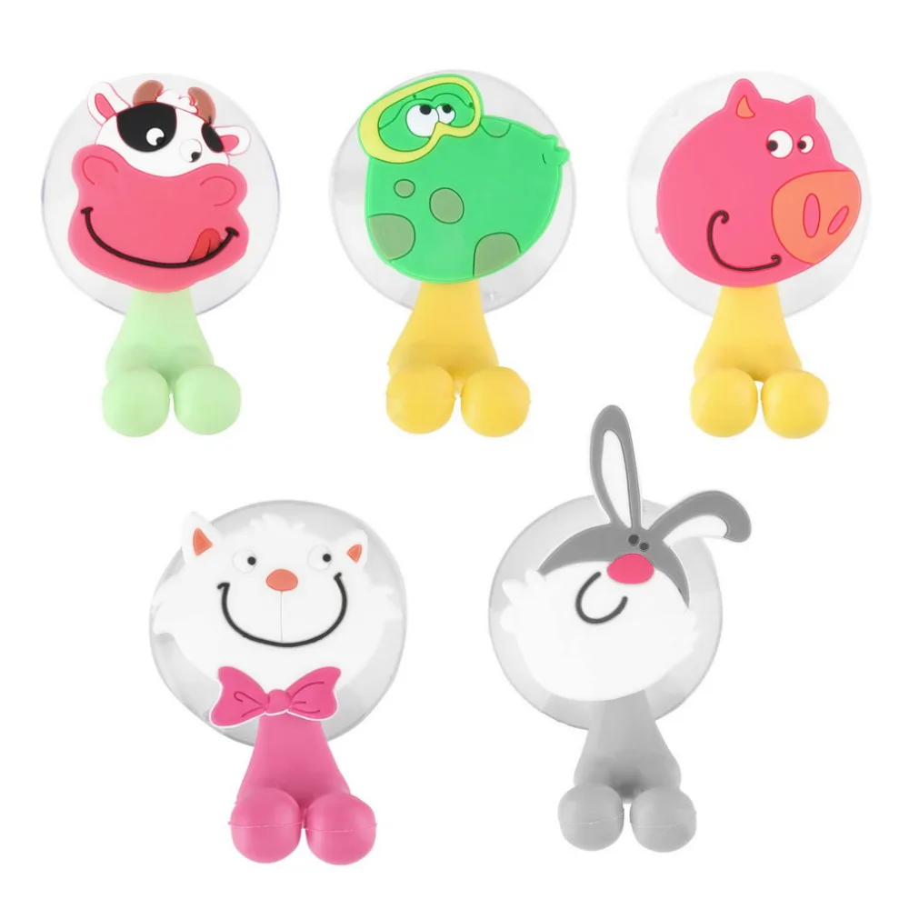 2015 Free shipping cute Cartoon sucker toothbrush holder suction hooks bathroom set accessories Eco-Friendly | Дом и сад