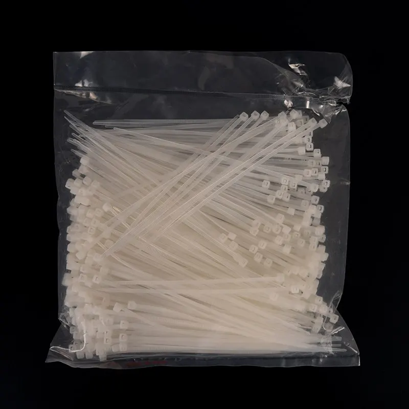 500pcs/lot 3.6*150mm White Color Self-locking Plastic Wire Zip Tie Cable Ties Nylon Cable Tie