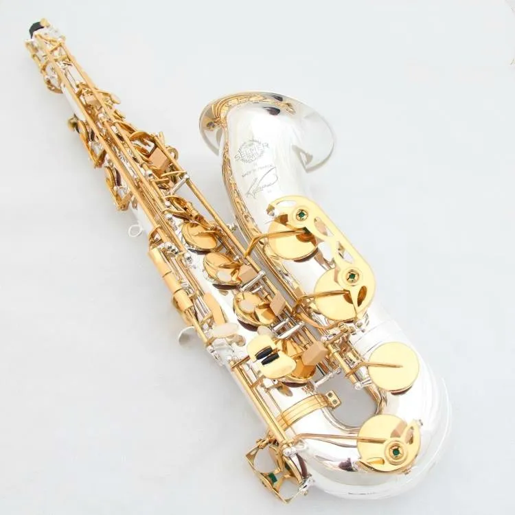 

France Selmer R54 B flat Tenor saxophone musical instruments Silver plating Gold key Saxophone Super professional Free shipping