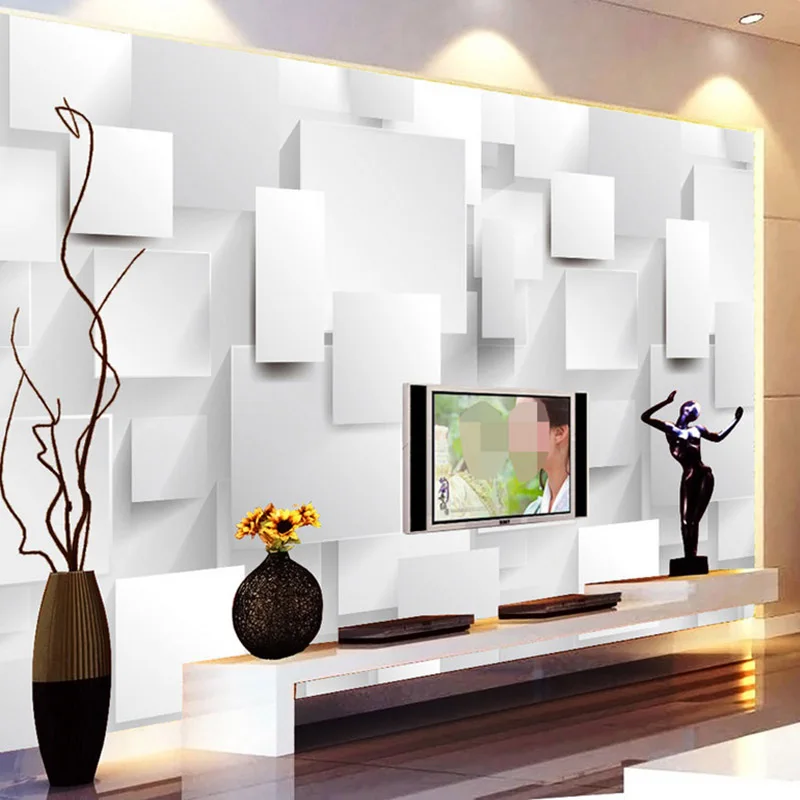 Scarica Gratis Images Moderne Minimaliste 3d Stereo Geometrie Cube Mural Papier Peint dernière par