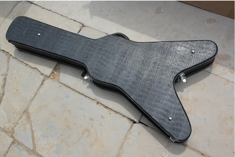 

Factory Wholesale Flying V Electric Guitar Hardcase,Shape as the Guitar,Color Can be Changed as Request