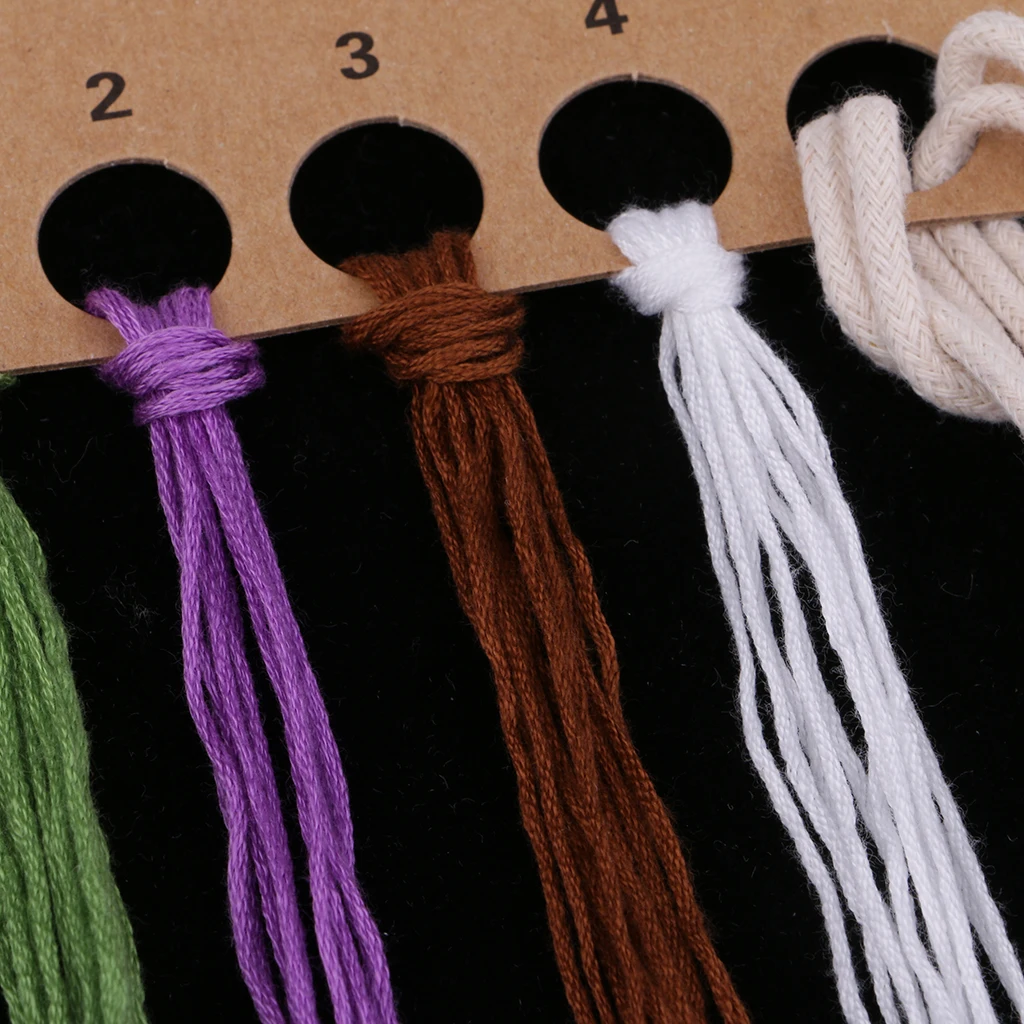 DIY Embroidery Cross Stitch Kit Pouch Canvas Drawstring Bag Handmade Needlework