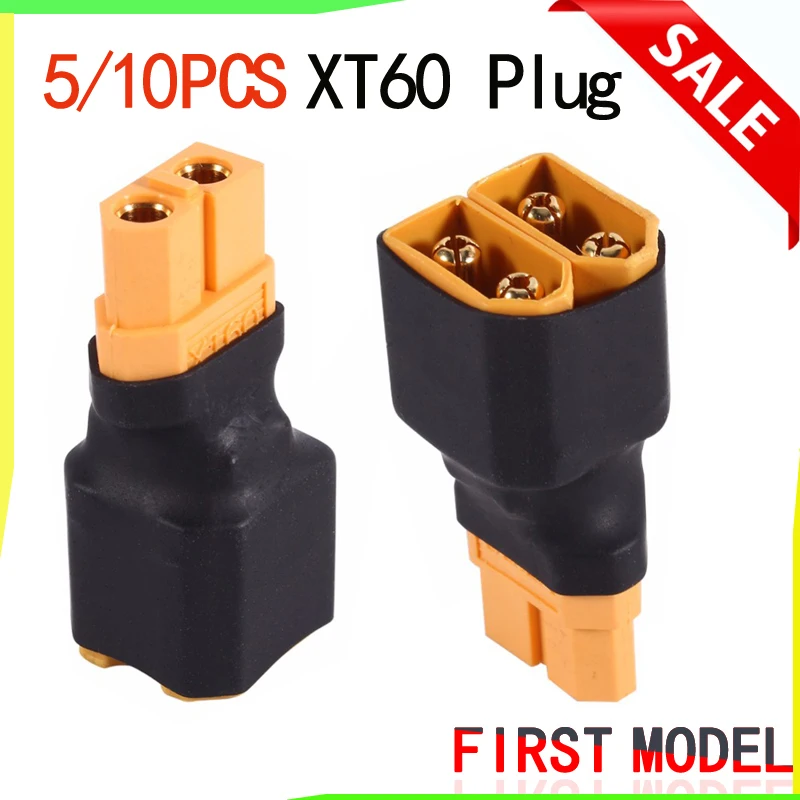 

5/10PCS XT60 Female To Two Male Plug Parallel Conversion Plug Adapter Converter Connector Cable Lipo Battery Harness Plug Wiring