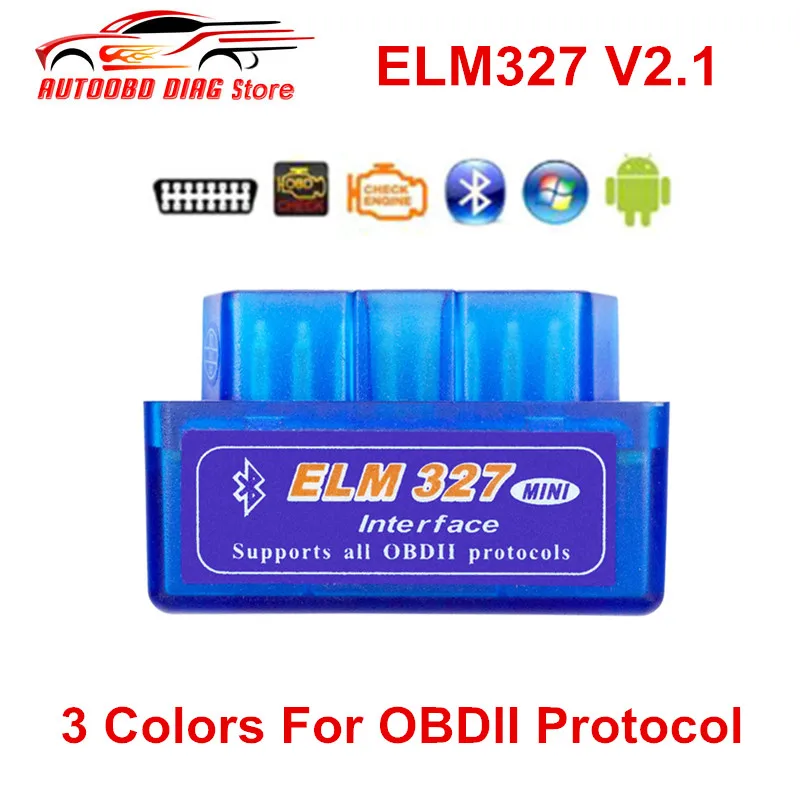 

Super Mini ELM327 Bluetooth V2.1 Interface OBD2 Car Diagnostic Tool ELM 327 Bluetooth for Android Torque/PC For OBDII Protocol
