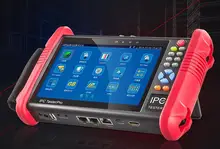 Новый 7 Дюймов Шесть В Одном CCTV Тестер Монитор IP HD ЭН CVI TVI SDI Аналоговый Камеры Тестер 1080 P WI-FI Onvif PTZ POE 12 В выход