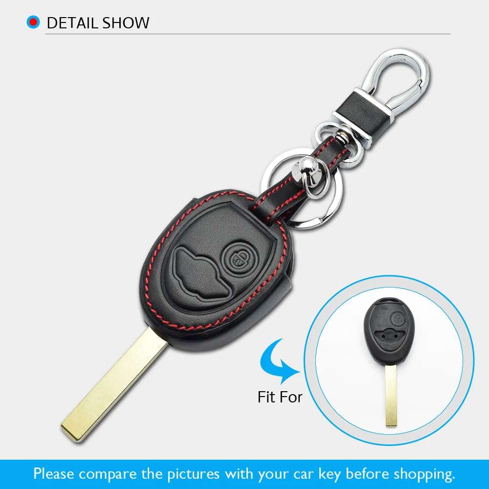 ATOBABI(кнопка-1 шт., кожаный чехол для автомобильных ключей, чехол-фурнитура для брелоков для ключей для BMW 2002-2007 Mini Cooper one S R50 R53 дистанционного защитное покрытие