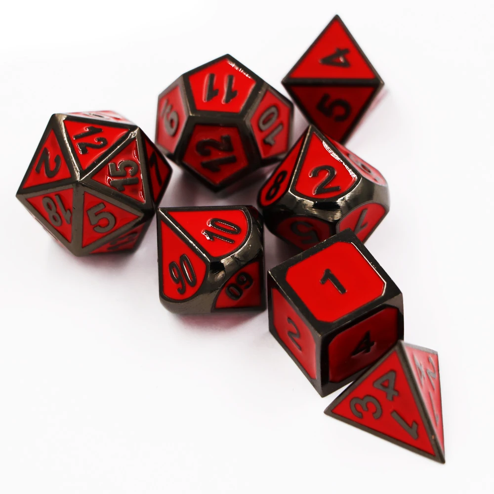 Nova 7 pçs set Criativo Dice RPG