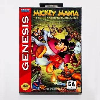 

Mickey Mania The Timeless Adventures of Mickey Mouse 16 bit MD Game Card With Retail Box For Sega Mega Drive For Genesis