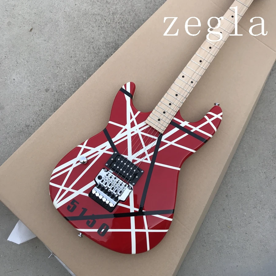 

2018 New + Factory + left handed Kram EVH 5150 electric guitar Eddie Van Halen Kram lefty 5150 guitar free shipping