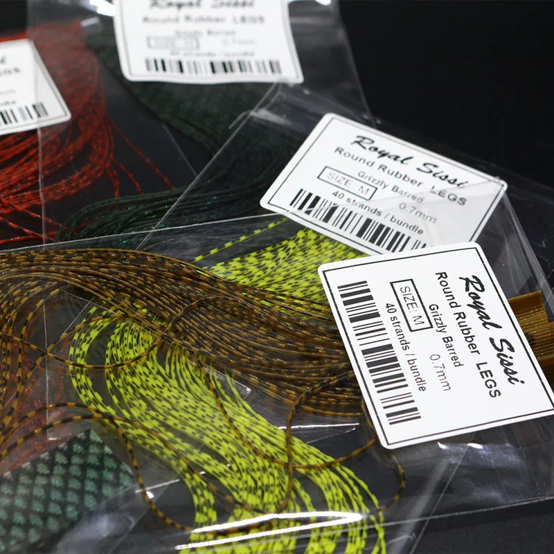 Pernas de Borracha Padrões de Amarrar Fios Cores Conjunto Grizzly Barrado Crazy Silicone Redondo Flutter Pernas Salmão Baixo Voar Material 200 5 - 3 High Quality Esporte e Lazer