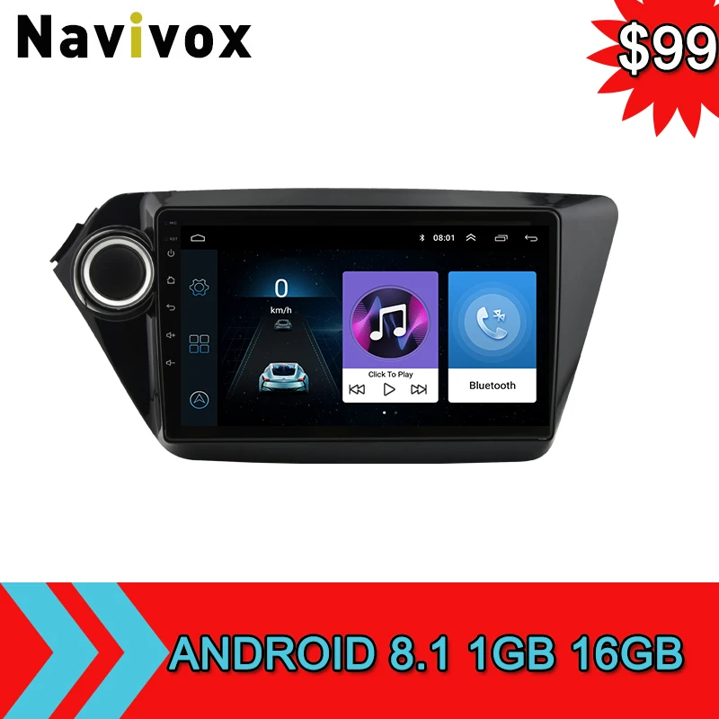 

Navivox 2 din Android 8.1 GPS Navigation For KIA RIO 3 K2 2012-2015 Rio No DVD