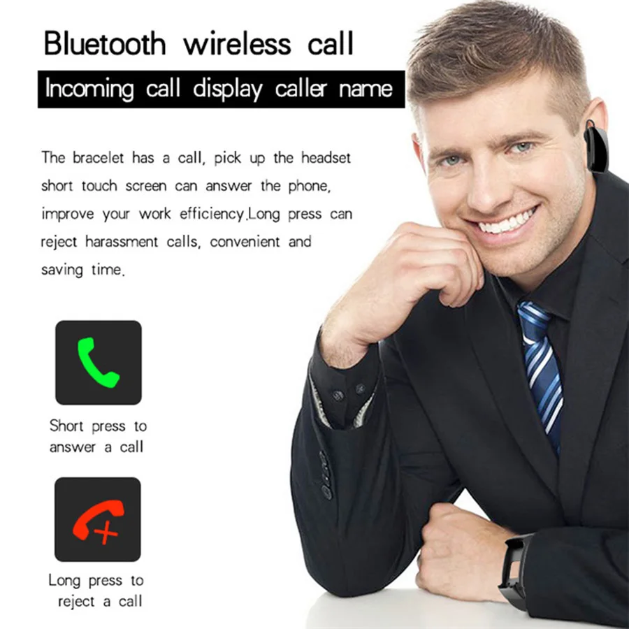 HORUG Bluetooth Смарт браслет цветная гарнитура Talk умный Браслет монитор сердечного