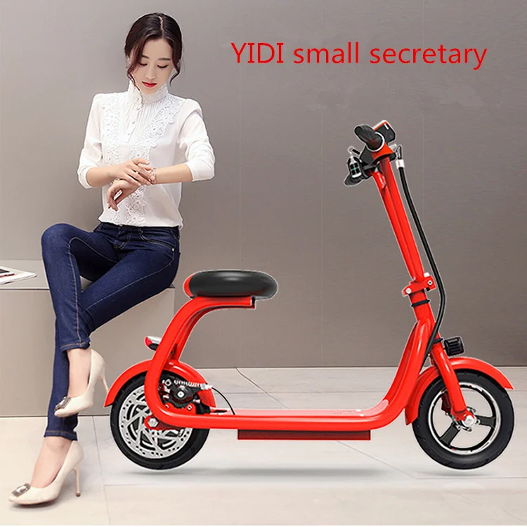

48V Mini Scooter 2 Wheels Smart Electric Scooter LCD Display Skateboard Adult Foldable bicycle 10 inches Mobile Phone Charging