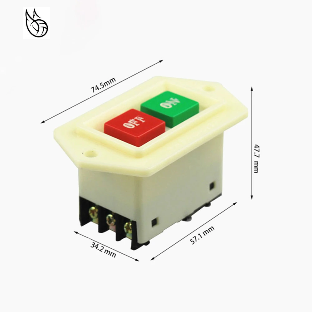 Push Button Switch Button Drill Press Switch Bench Grinder Switch 380V 10A Pushbutton Switches
