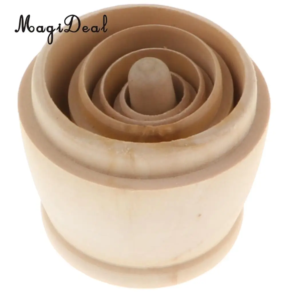 5PCS Wooden Russian Nesting Dolls Matryoshka Stacking Nested Dolls Toys Christmas Gifts Home Decoration for DIY Hand Painted