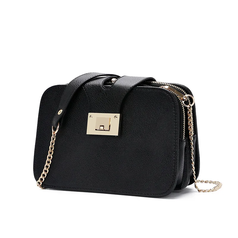 Женская сумка мессенджер с тремя карманами и защитой от кражи|mini crossbody|leather shoulder
