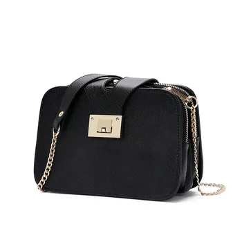 

Fashion Female Black Small Purse Mini Crossbody Bags Women Messenger Bags Ladies Pu Leather Shoulder Bag Make Up Phone Chain