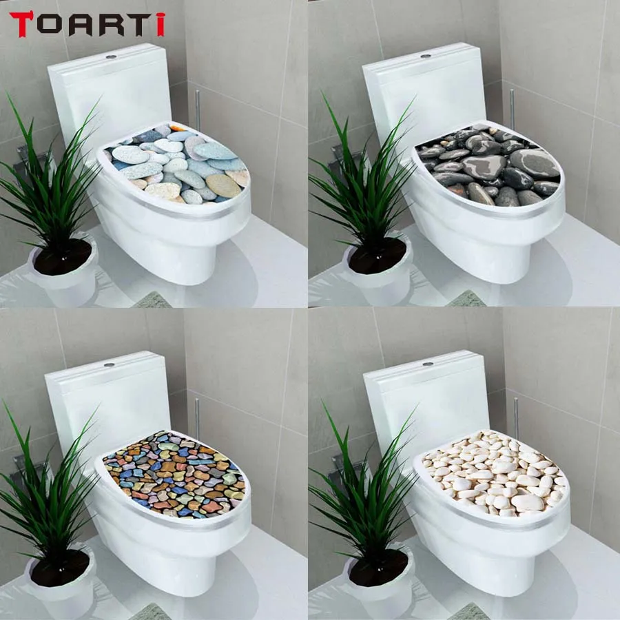 Creative 3D Landscape Toilet Seat Stickers Vinyl Wall sticker Washroom Decals Removable Wallpaper Waterproof Scenery Homer Decor (1)