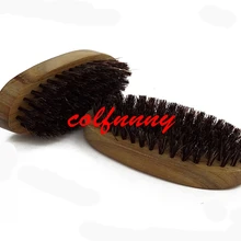 500 шт/партия Быстрая Пользовательский логотип сандаловое дерево кабан щетка из голландсокого дерева для мужчин