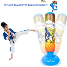 Unisexe enfants gobelet sac de boxe Fitness gonflable enfants sac de sable maison gymnastique Fitness boxe combat formation soulagement du Stress jouet