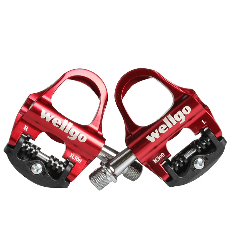 

Wellgo R300 Bicycle Pedals Road Bike Self-locking Pedals Cycling Ultralight Aluminium Alloy Pedales de Bicicleta Sealed Bearing