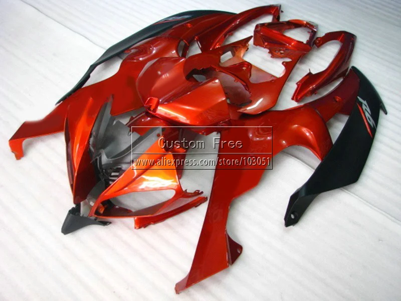 Литья под давлением пластик обтекателя комплект для YAMAHA YZF R6 2008-2013 коричневый матовые черные обтекатели комплект YZFR6 08 09 10 11-14 JL63