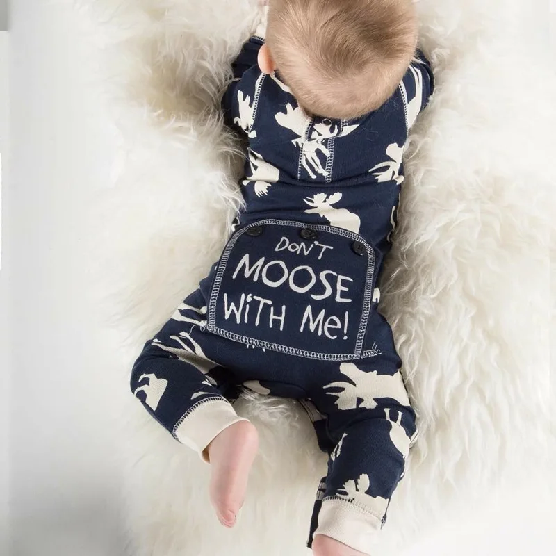 

Fashon Newborn Infant Baby Girl Boy Moose Deer Long Sleeve Cotton Romper One-pieces Xmas Outfits Christmas 3M-24M