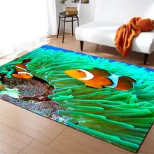 3D подводный мир ковер ковры детская игровая площадка комнаты декоративный коврик фланель прикроватной тумбочке области ковер для гостиной