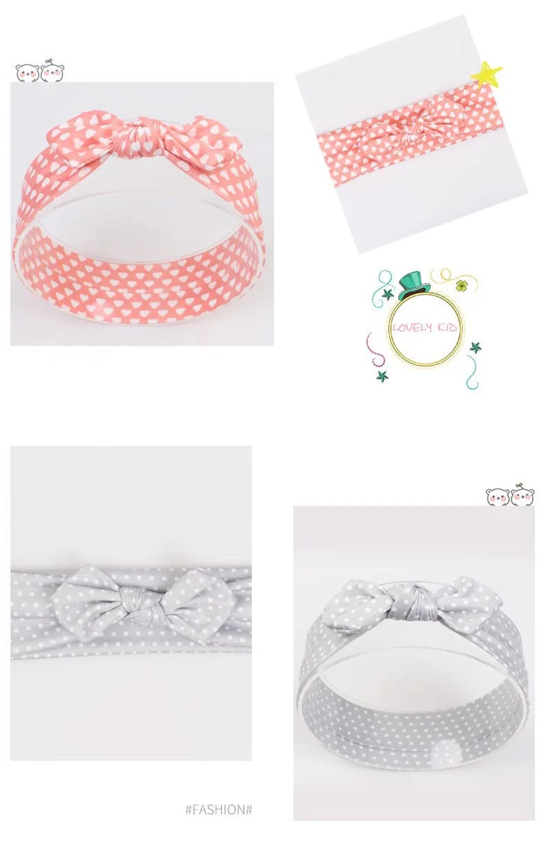 MIXIU 1pcs Cute Bow Elastic Hair Bands Rabbit Ear hairbands print Floral Striped  Plaid Dot Turban Baby Kids Hair Accessories baby stroller accessories