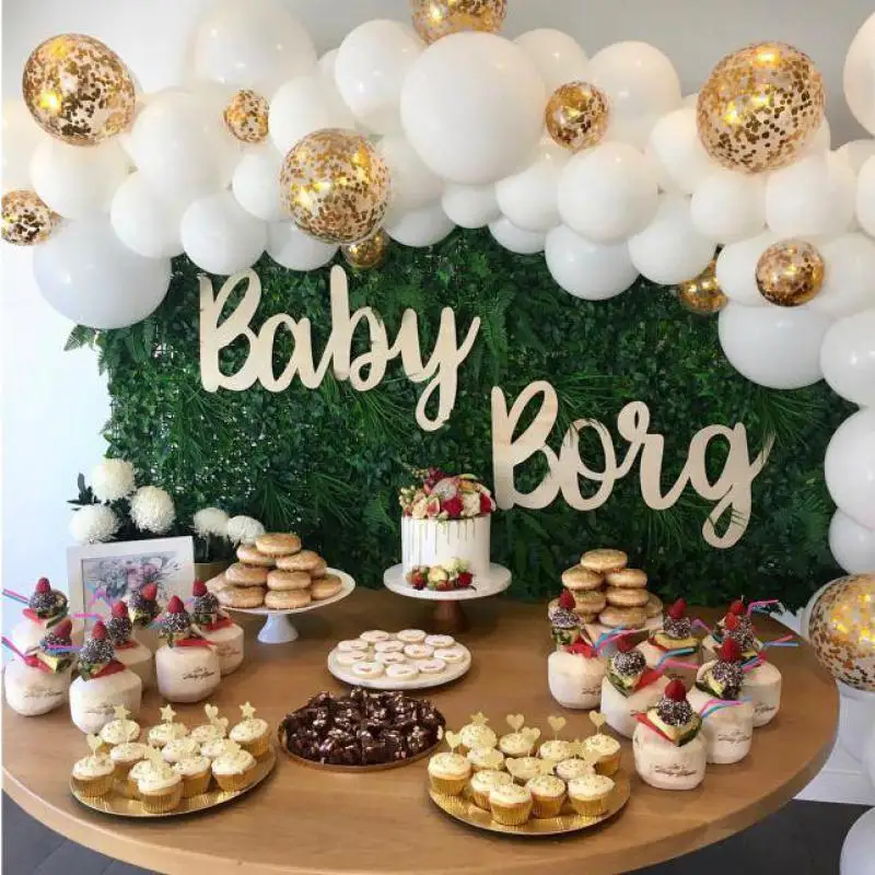 Воздушный шар гирлянда арочный комплект 16 футов 5 М длинные белые и золотые