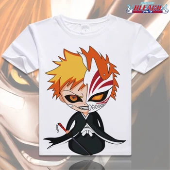 

Anime Bleach Kurosaki Ichigo Cotton T-shirts for Women/Men Short Sleeve O-Neck Female T-shirt Student Summer Clothes Top Tees