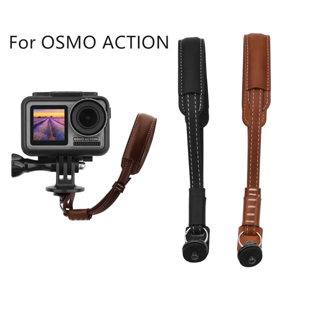 

Portable Suitable Charging Safety Leather Wrist Hand Strap Lanyard Belt Grip Sling For DJI OSMO ACTION convenient and practical