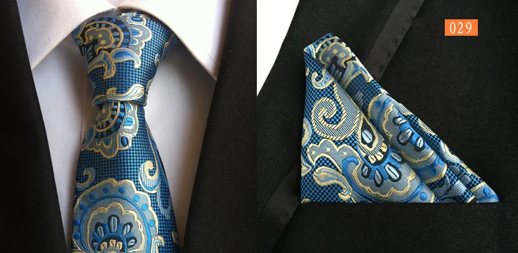 Модный 8 см шелковый формальный носовой платок галстук набор синий черный Пейсли Полосатый карман квадратный галстук для мужчин бизнес Свадебные Галстуки