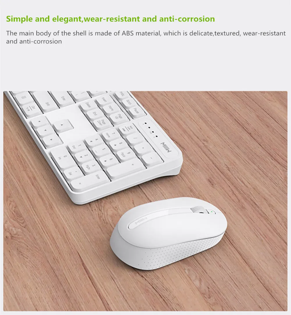 Xiaomi MIIIW Wireless Office Keyboard Mouse Set Windows/Mac System One-button switching 104 Keys 2.4GHz IPX4 Waterproof Keyboard