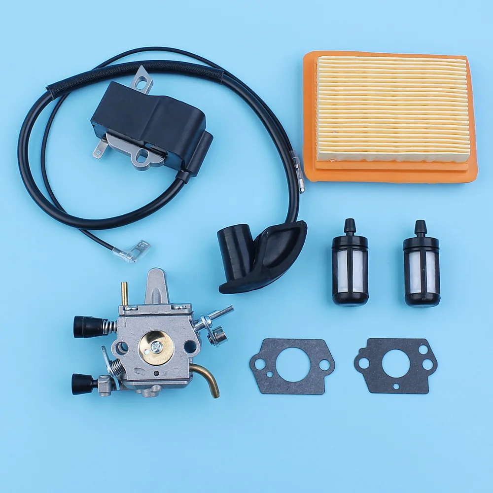 

Carburetor Ignition Coil Air Filter Fuel line Kit For Stihl FS120 FS200 FS250 FS300 FS200R FS020 FS202 FS250R Trimmer Weedeater