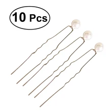 ETEREAUTY 10 шт./лот Свадебная заколка для волос для невесты жемчужная заколка u-образная расшитая бисером заколка для волос для свадебного украшения волос