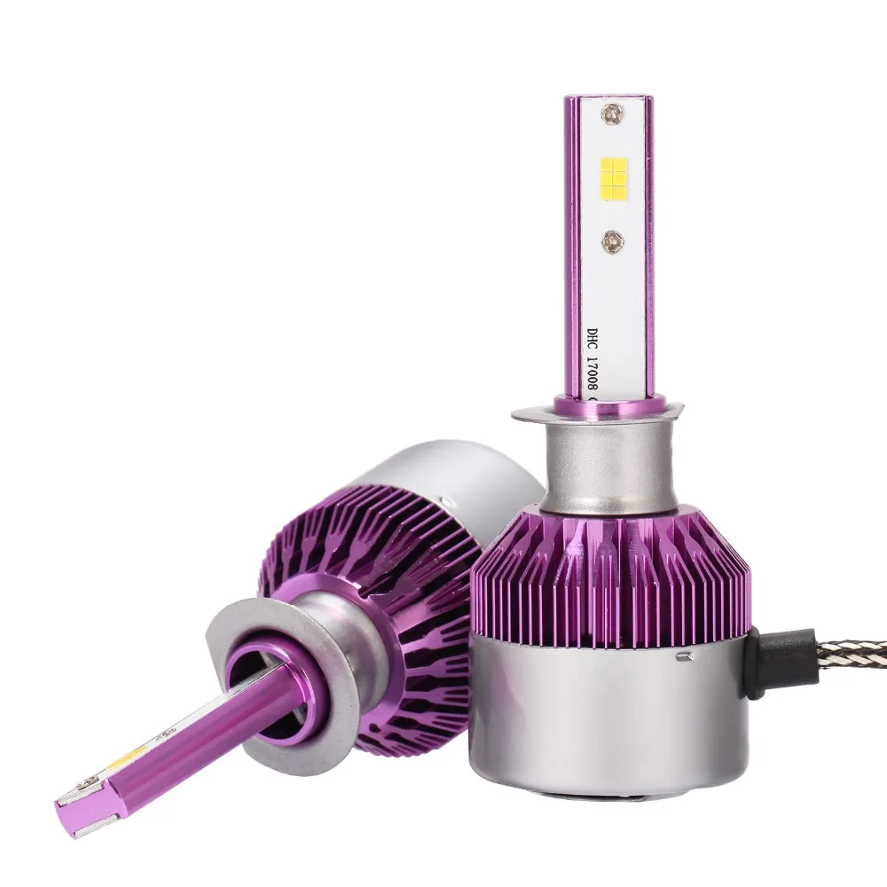 

H1 CSP Chips Car LED Xenon Conversion Headlight Bulb Kit High Beam Light Daytime Running Light 72W 7200LM 6500K DC 12V 24V