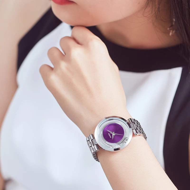 AESOP брендовые модные женские часы кварцевые наручные часы простые фиолетовые тонкие женские наручные часы водонепроницаемые Relogio Feminino