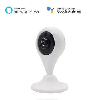Картинка Умная домашняя камера безопасности 1080 P Wifi ip-камера поддержка Amazon Alexa и Google домашняя система видеонаблюдения с двухсторонней звуковой сигна...