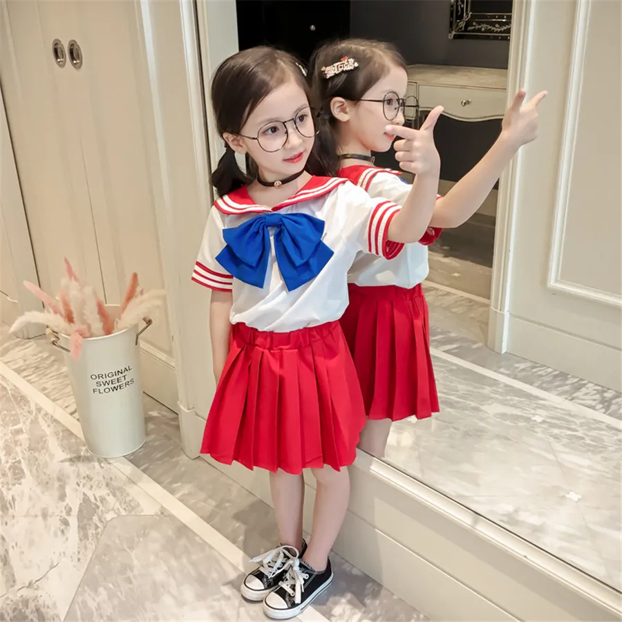 Платье Sailor Moon для девочек школьная форма детская блузка с матросским воротником