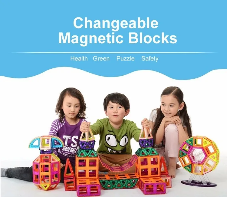Магнитные игрушки магнитные блоки игрушечная колесо обозрения 80 шт. строительные блоки магнитные блоки 3D diy обучающая игрушка магнитные блоки Набор