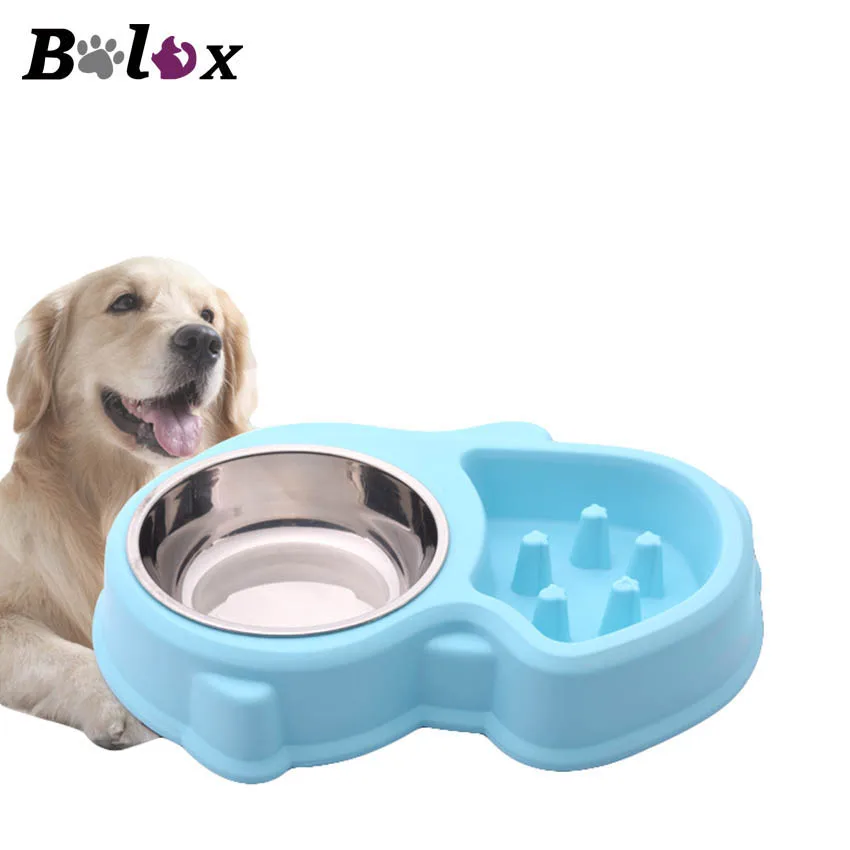 Bolux Dog Bowl Stainless Steel Dog Food Bowl Universal Water Food Feeder Puppy Kitten Durable 3 Color Pet Bowl comedero perro