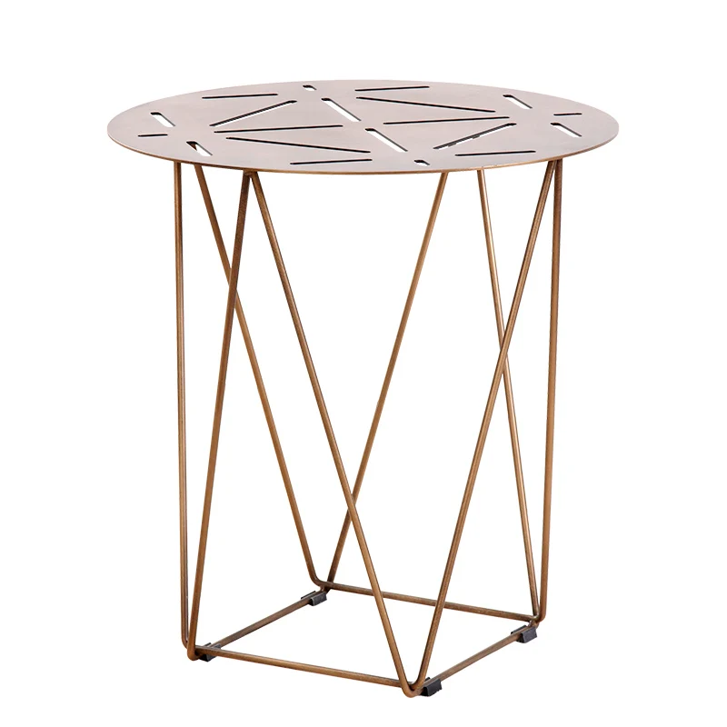 Nordic style sofa corner table Locke creative fashion side table modern minimalist wrought iron small round coffee table Nordic style sofa corner table Locke creative fashion side table modern minimalist wrought iron small round coffee table