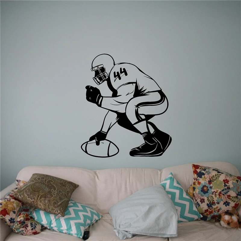 American Football Player Wall Decal Football Vinyl Wall Sticker Extreme