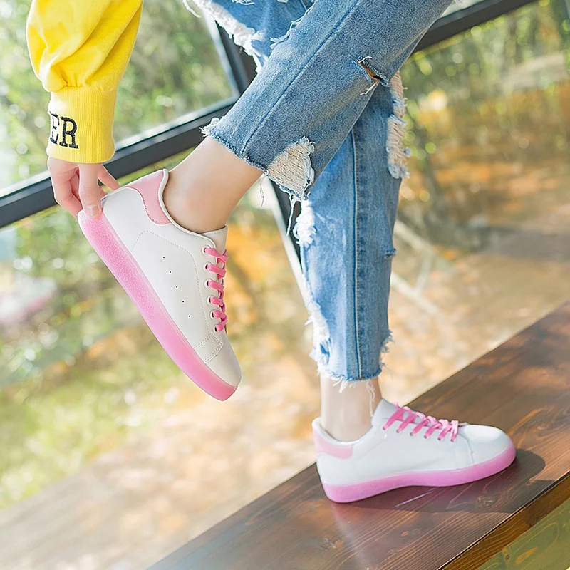 

VTOTA Sneakers Women Shoes For Women 2019 White Vulcanize Shoes Lace Up Platform Casual Women Shoes Zapatillas Mujer Footwear