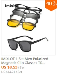 IMIXLOT, поляризационные Магнитные очки, 5 шт., на застежке, солнцезащитные очки, оправа для очков, для мужчин, женщин, мужчин, для вождения, для близорукости, оптические