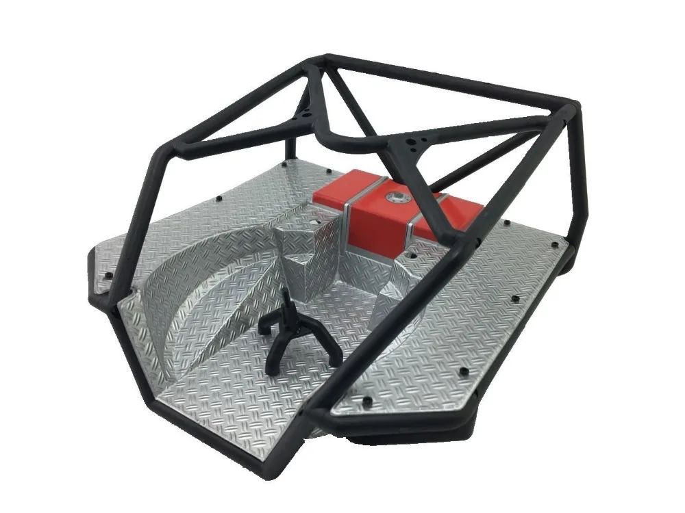 

Axial AX80046 Roll Cage w/ unpainted (silver and Red) Flat Bed Scx10 1set