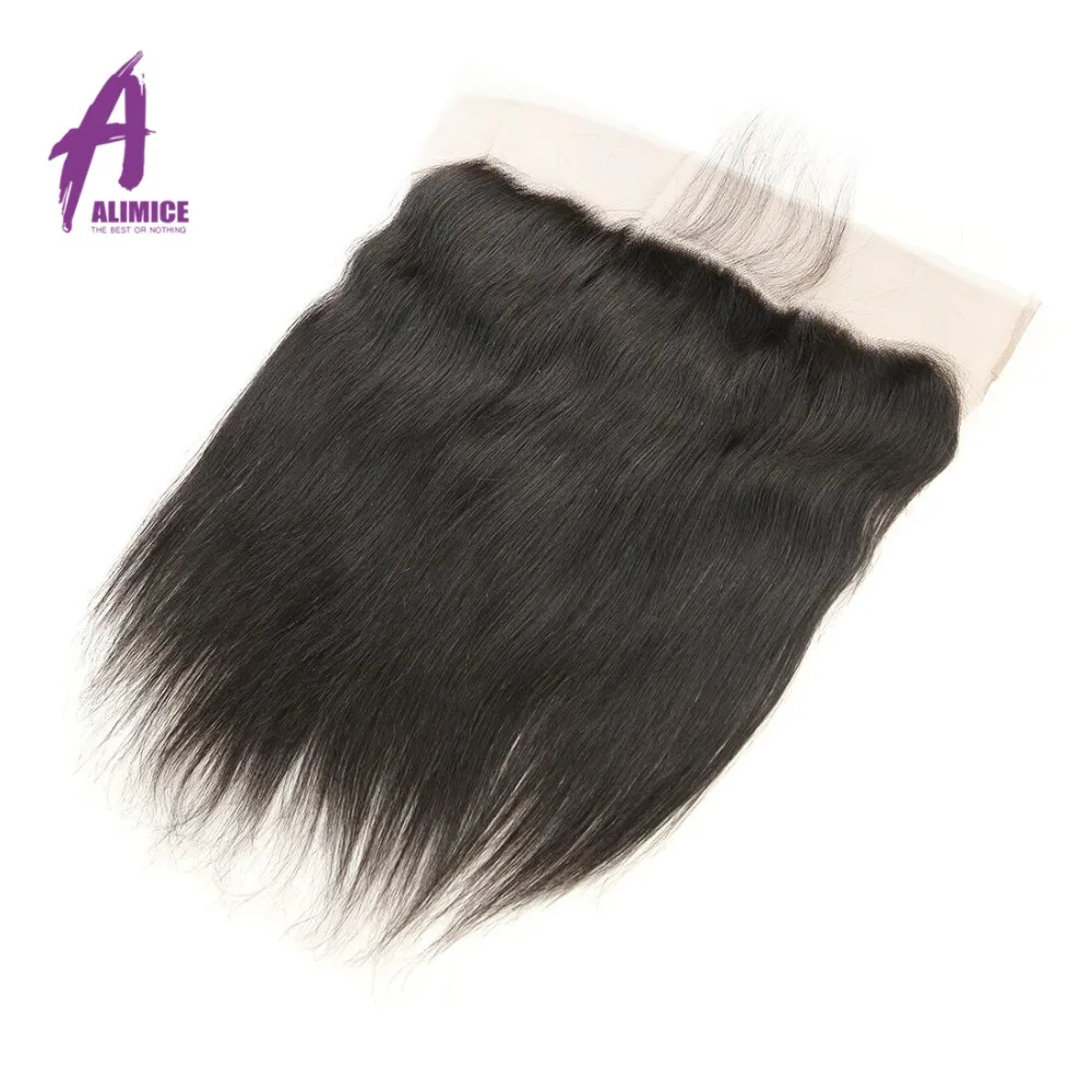 Alimice Indian Straight Hair 134 Lace Frontal Closure 8-24 inch 100% Human Hair FreeMiddleThreeSide Part Lace Closure (8)